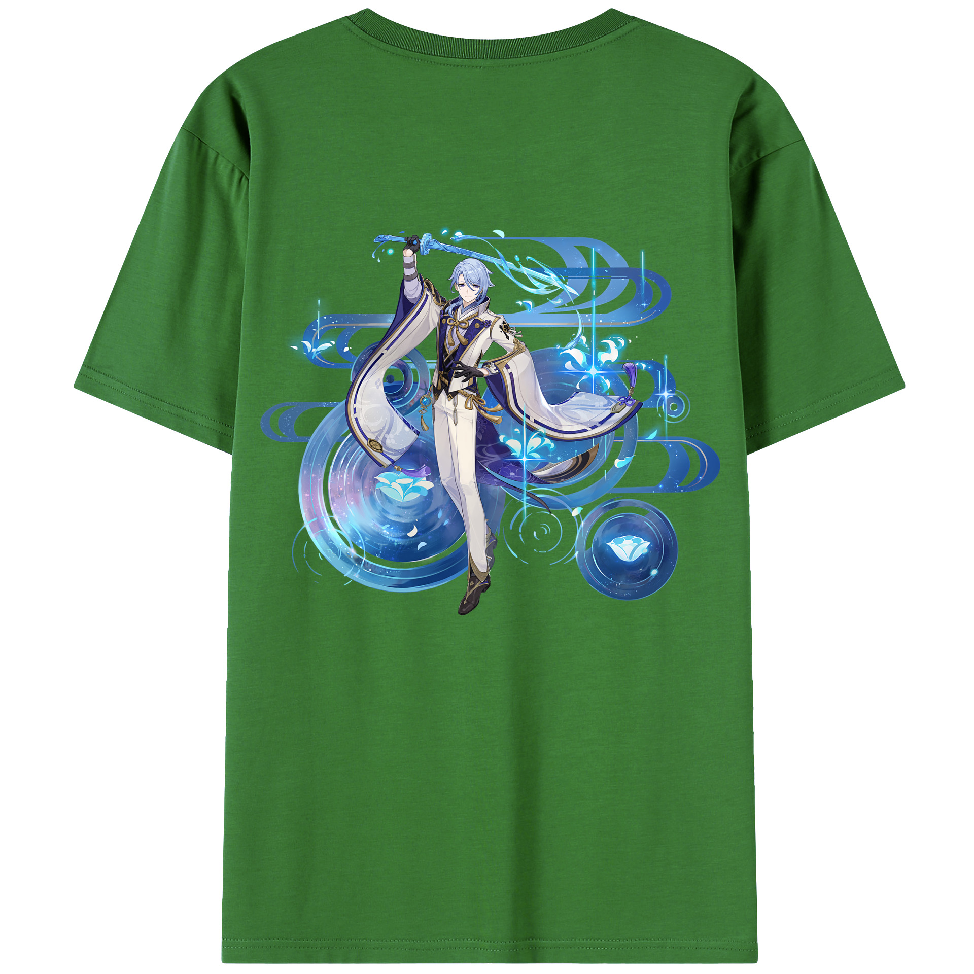 げんし神 神里綾人 かみさとあやと genshin Kamisato Ayato レディース半袖Tシャツ(バックプリント)